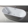 Alfi Brand ALFI brand AB8839 67" White Oval Acrylic Free Standing Soaking Bathtub AB8839